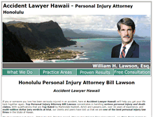 Tablet Screenshot of accidentlawyerhawaii.com